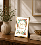 Ang Sang Waheguru | 24 Karat Gold-Plated Lotus Colour Border