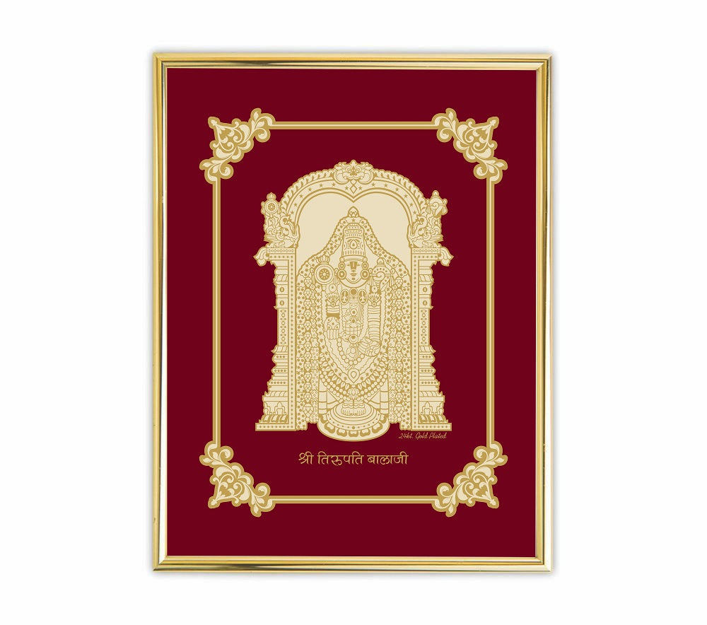 Balaji Velvet Gold Frame | 24 Karat Gold-Plated