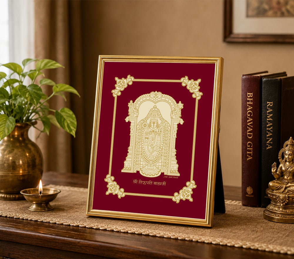 Balaji Velvet Gold Frame | 24 Karat Gold-Plated