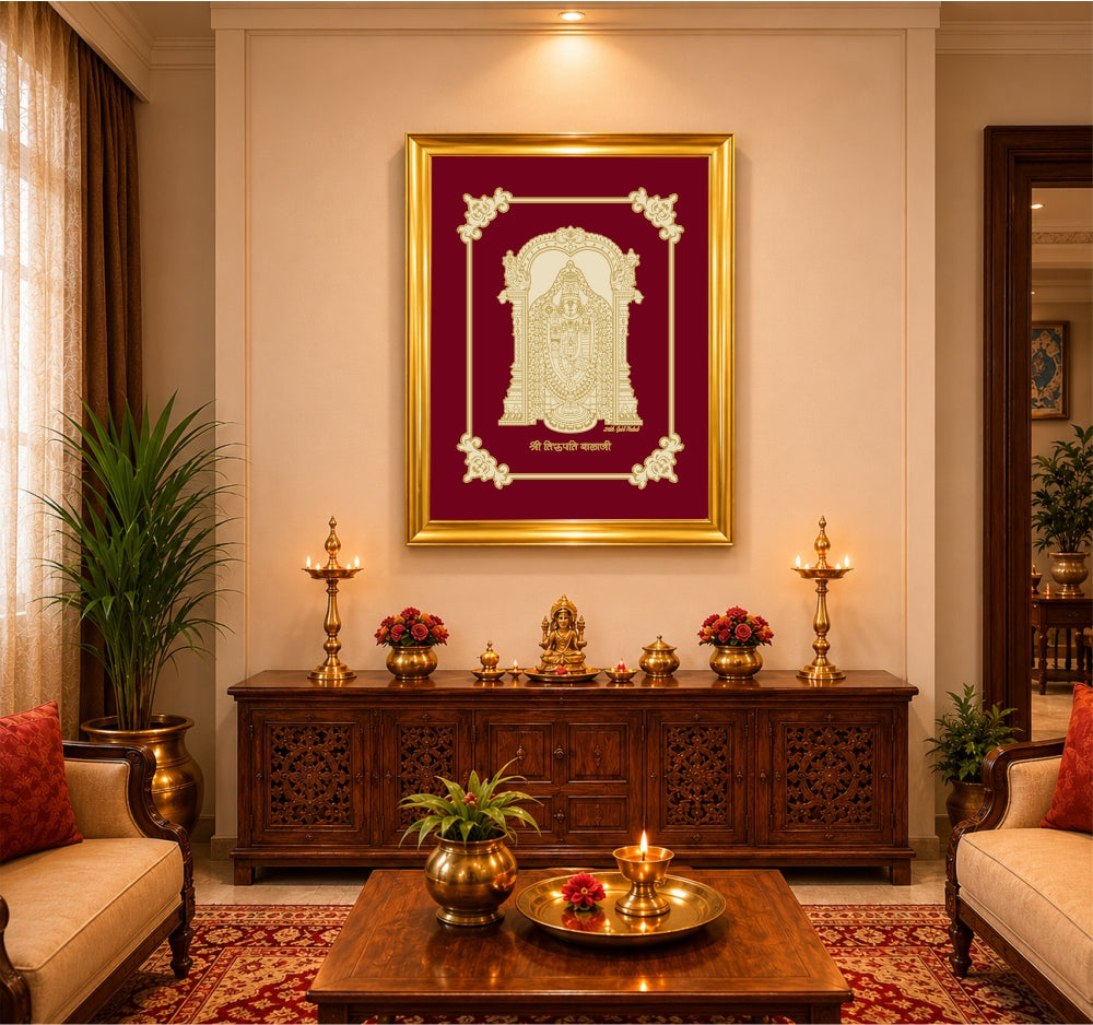 Balaji Velvet Gold Frame | 24 Karat Gold-Plated