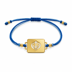 Khanda Square Rakhi | Gold Finish Rakhi