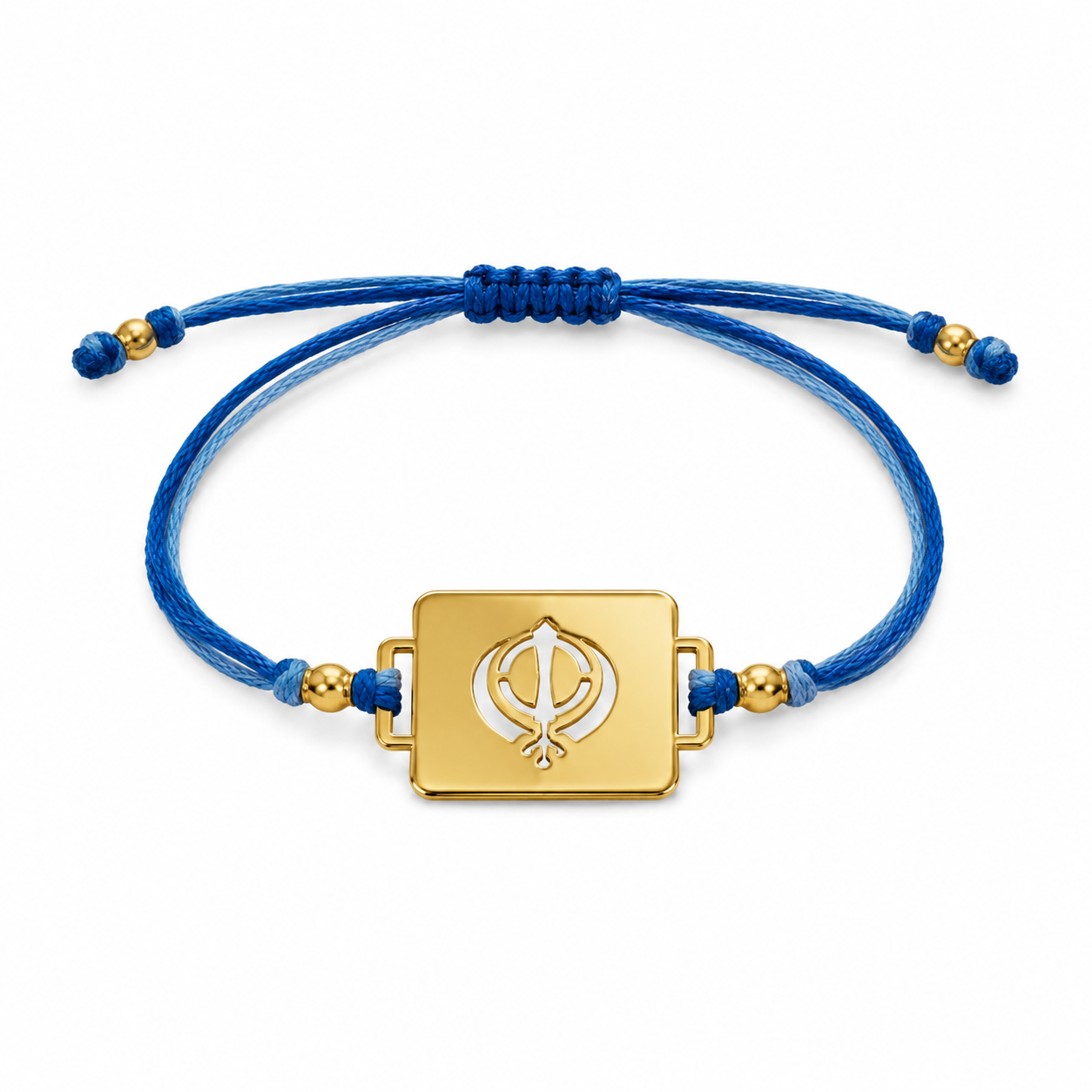 Khanda Square Rakhi | Gold Finish Rakhi