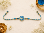 Khanda Colour Rakhi | Gold Finish Rakhi