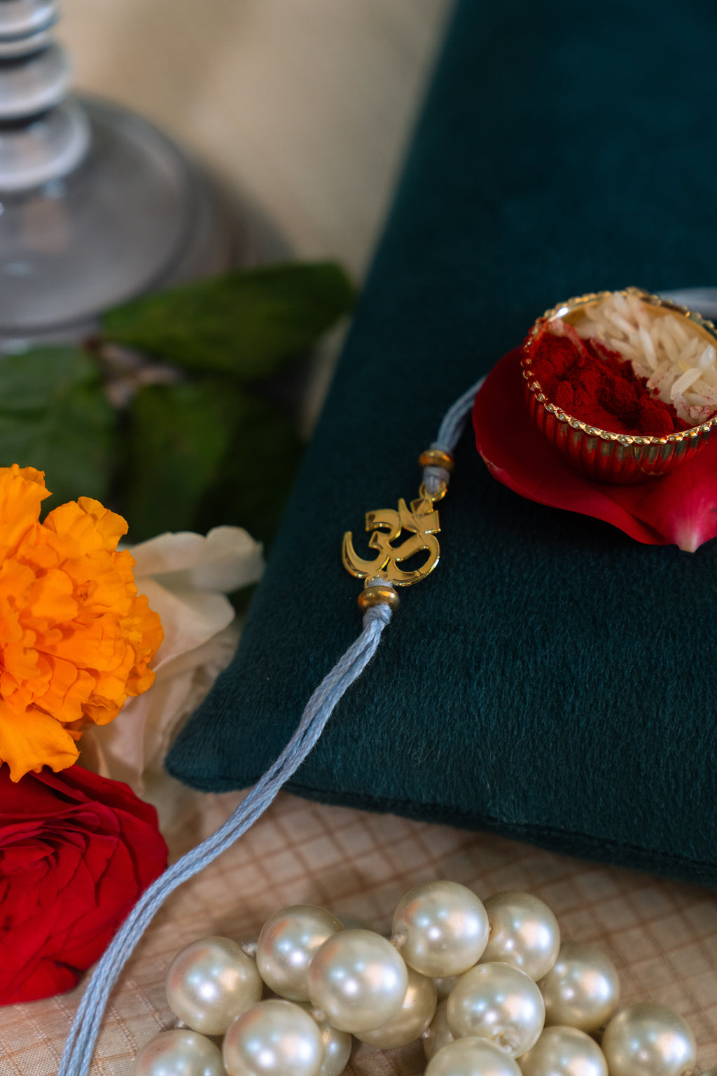 Om Rakhi | Gold Finish Rakhi