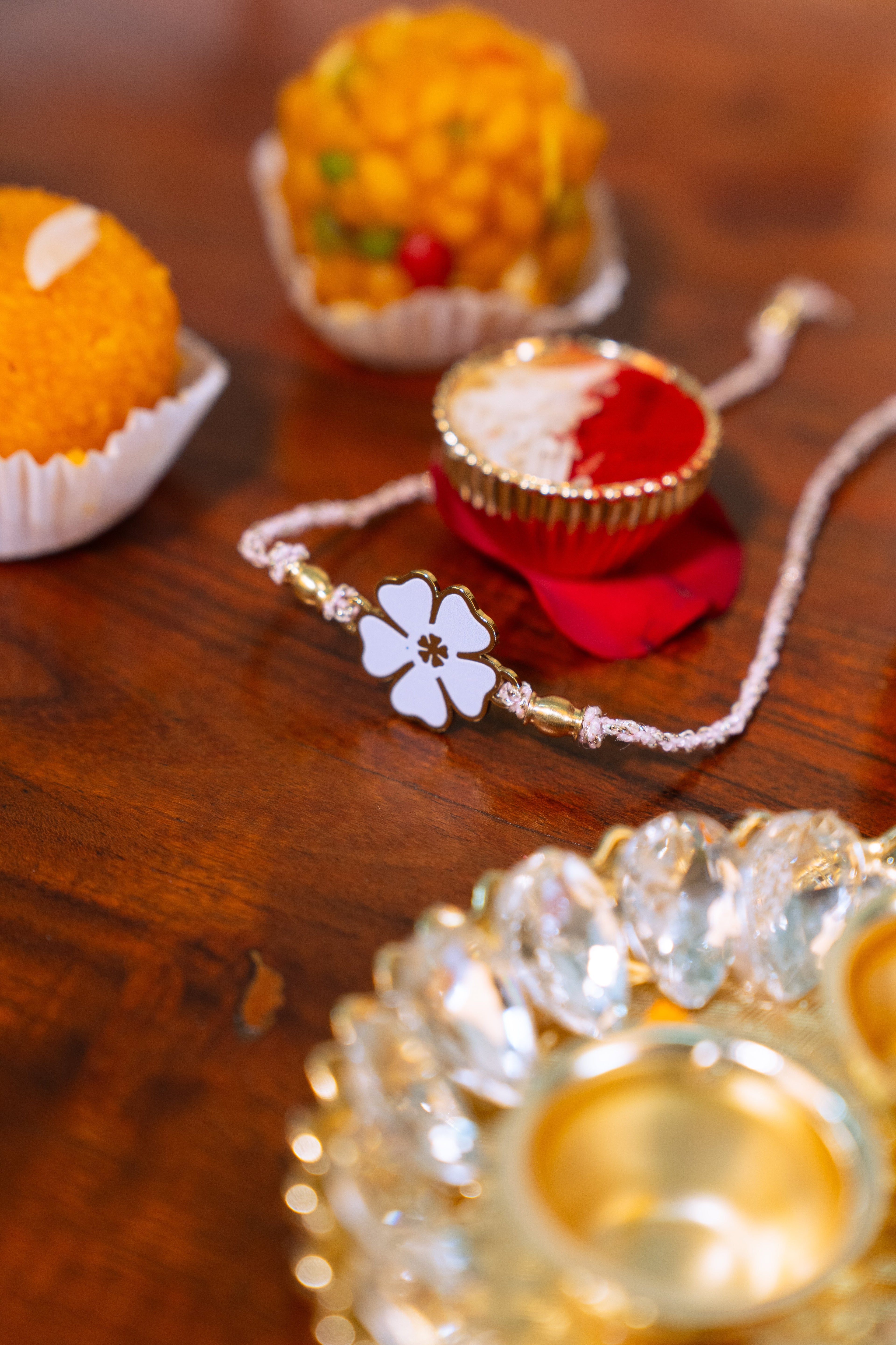 Floral Rakhi | Gold Finish Rakhi