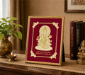 Lord Ganesha Velvet Gold Frame | 24 Karat Gold-Plated