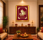 Lord Krishna Velvet Gold Frame | 24 Karat Gold-Plated Artwork